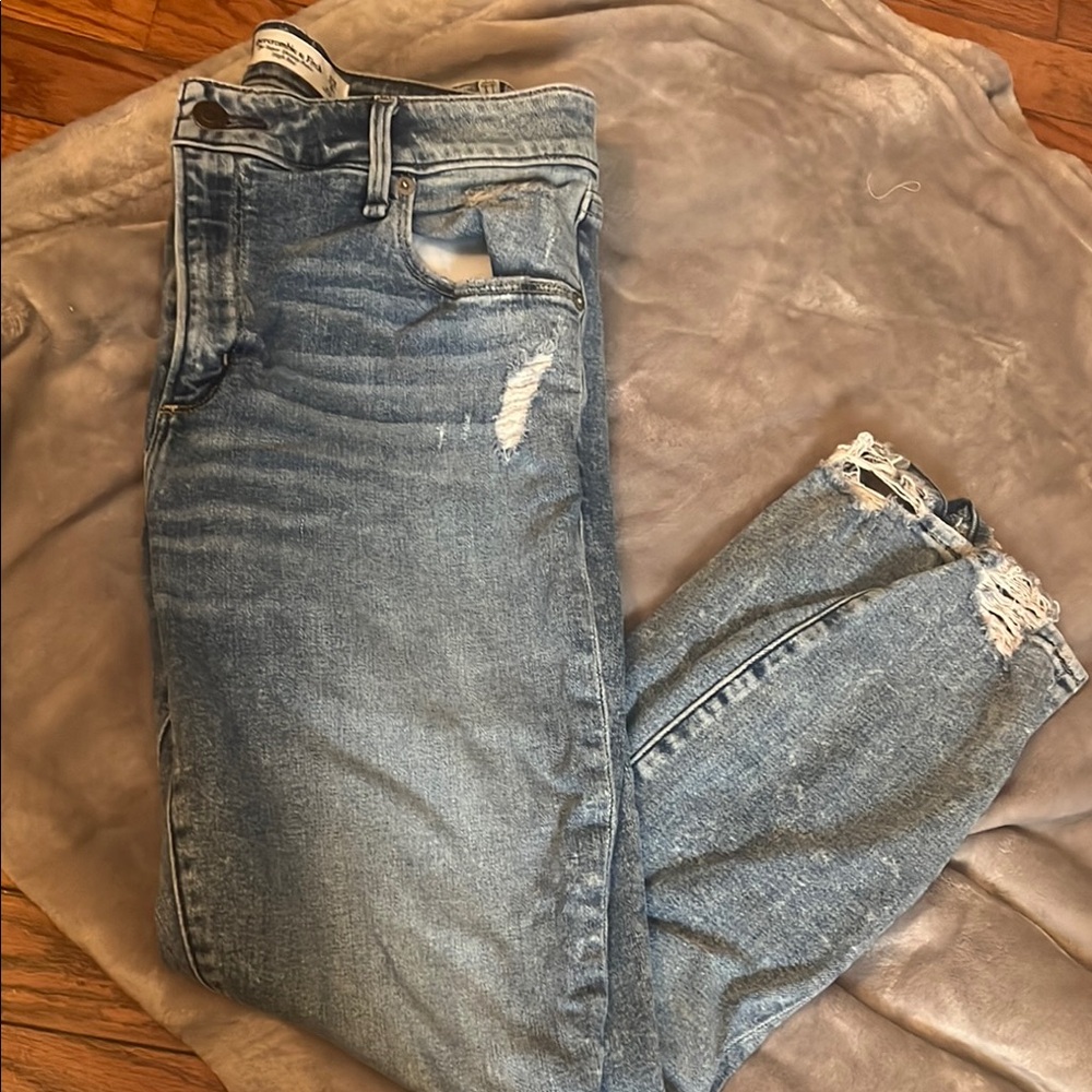 Abercrombie Distressed Blue Jeans